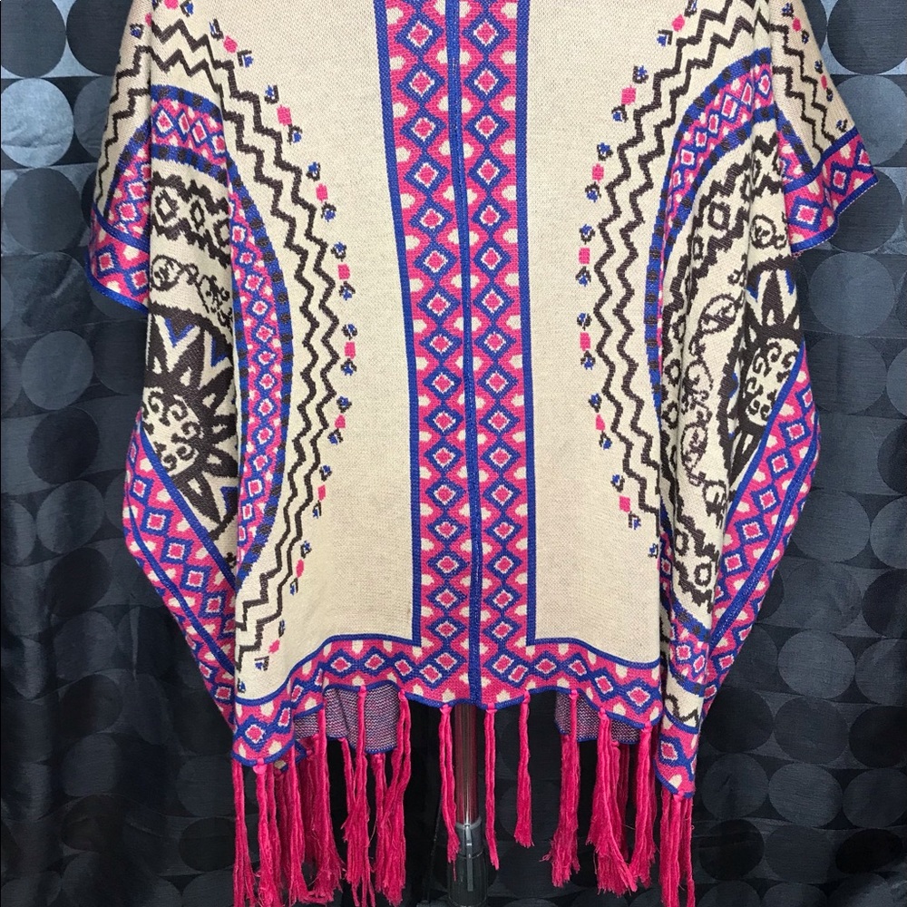Multi Colored Kaftan With Fringe - image 2